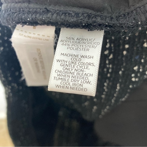 LOFT Size 8 Black Tweed Fringe Shorts 4" inseam - Picture 7 of 7